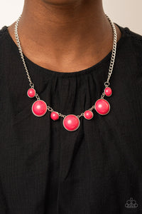 Prismatically POP-tastic - Pink Necklace