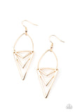 Proceed with Caution- Gold Earrings