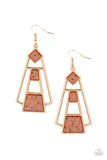 Retro Minimalist- Brown Earrings