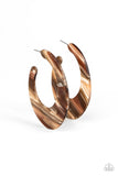 Retro Renaissance- Brown Earrings