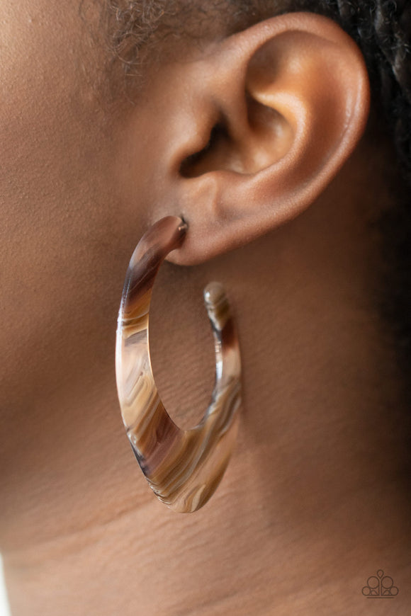 Retro Renaissance- Brown Earrings