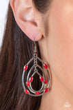 Rippling Rapport - Red Earrings