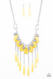 Roaring Riviera - Yellow Necklace