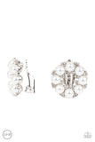 Roundabout Ritz - White Clip On Earrings