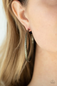 Rustic Radius - Brass Earrings