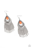 Scattered Storms- Orange Earrings