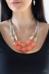 Seacoast Sunset- Orange Necklace