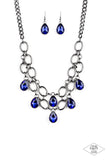 Show-Stopping Shimmer - Blue Necklace