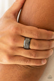 Sideswiped- Men's Black Ring