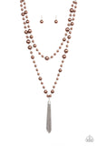 Social Hour - Brown Necklace