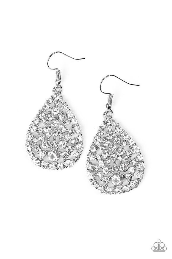 Sparkle Brighter- White Earrings