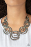 Statement Swirl- Black Necklace