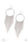 Streamlined Shimmer - White Earrings