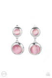 Subtle Smolder - Pink Clip On Earrings