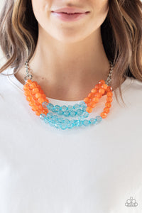 Summer Ice- Orange Necklace