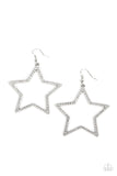 Supernova Sparkle - White Earrings