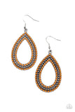 Tear Tracks- Orange Earrings