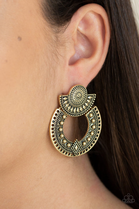 Texture Takeover- Brass Earrings