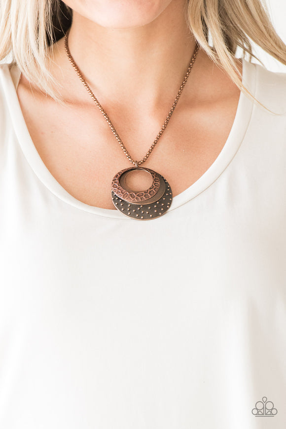 Texture Trio - Copper Necklace