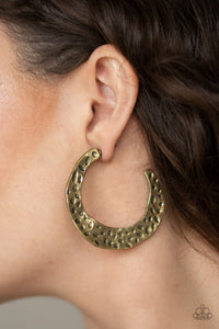 The HOOP Up- Brass Earrings