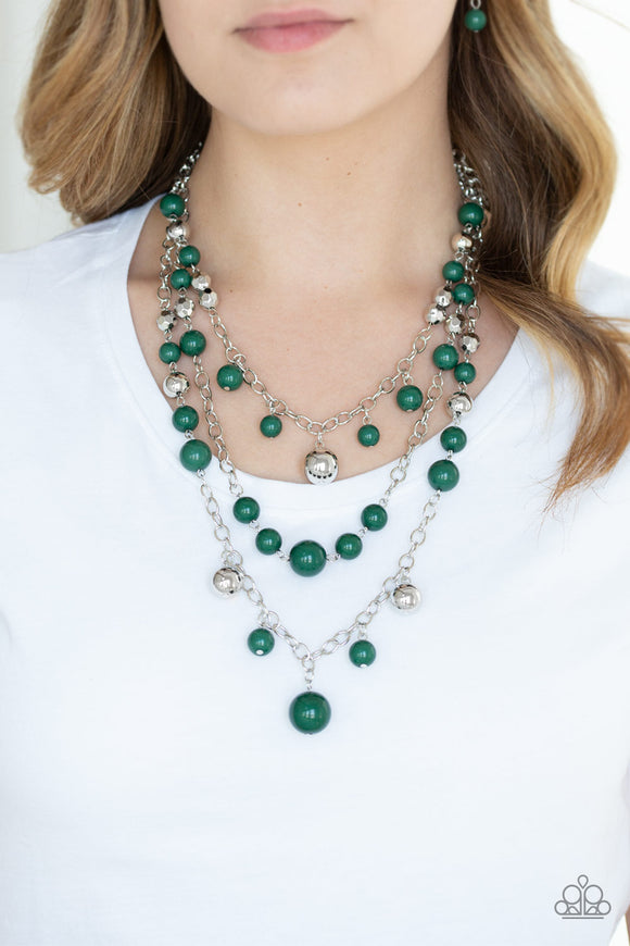 The Partygoer - Green Necklace