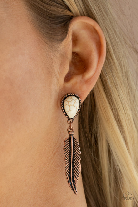 Totally Tran- Quill- Copper Earrings