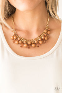 Tour De Trendsetter- Brown Necklace