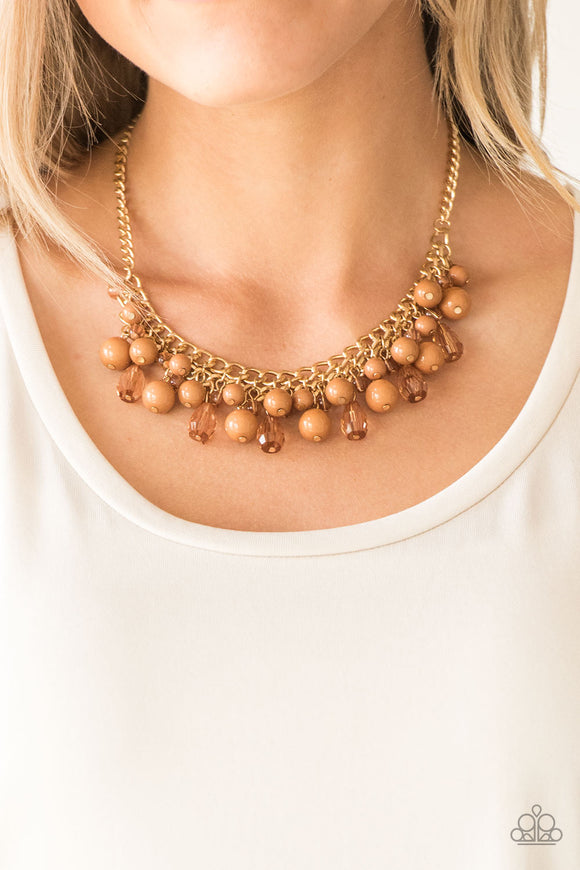 Tour De Trendsetter- Brown Necklace