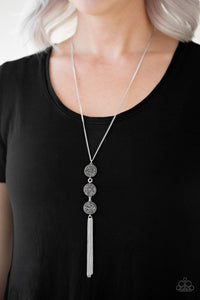 Triple Shimmer- Silver Necklace