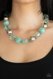 Very Voluminous- Green Necklace