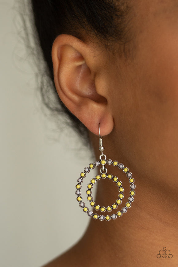 Vibrant Venture - Yellow Earrings