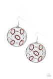 Watch Oval Me- Red Earrings