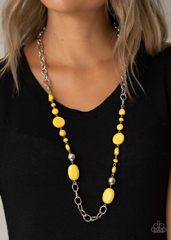 When I GLOW Up- Yellow Necklace