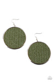 Wonderfully Woven- Green Earrings