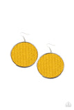 Wonderfully Woven- Yellow Earrings