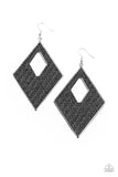 Woven Wanderer- Black Earrings